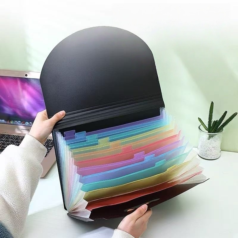 24 Divisórias Pasta Organizadora De Arquivos Expansível Para Documentos