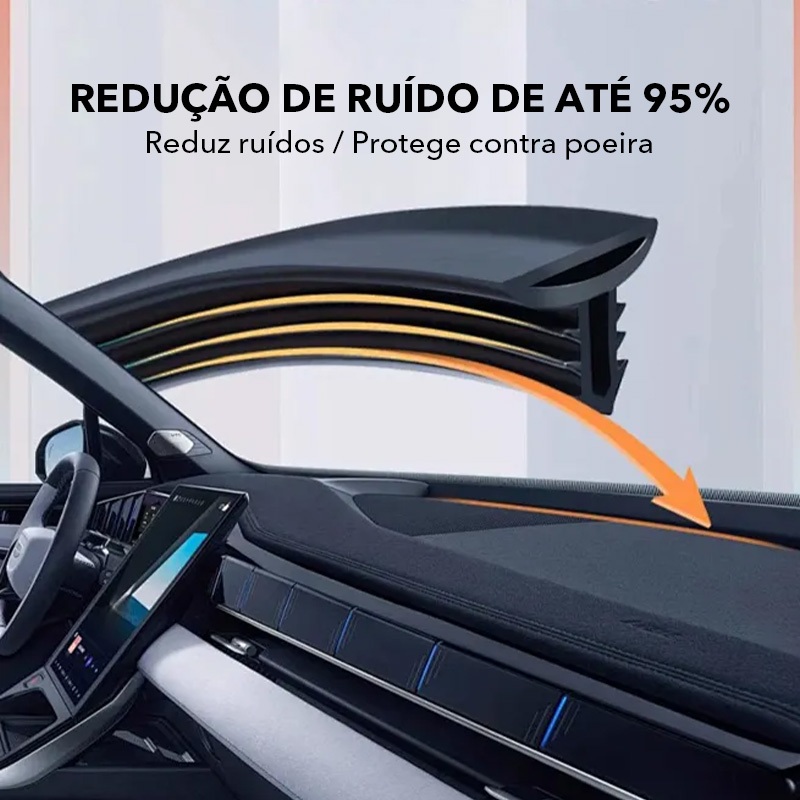 Tira De Vedação Universal SUNSET 1.6M Para Painel Do Carro , Borracha À Prova De Som E Poeira