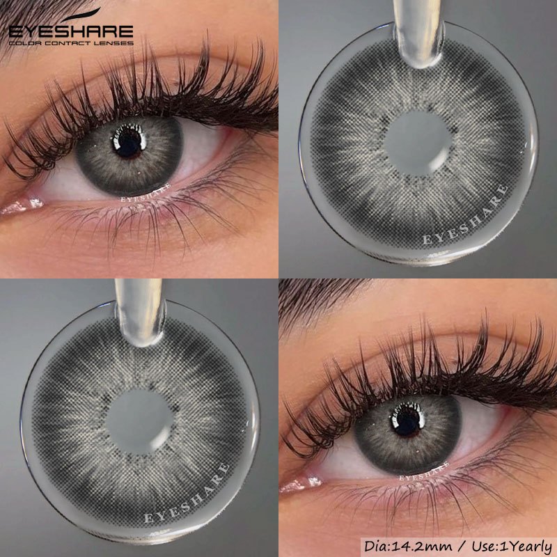 Lentes De Contato EYESHARE Para Uso Anual-Desgaste Do Aluno-Naturais Olhos Grandes