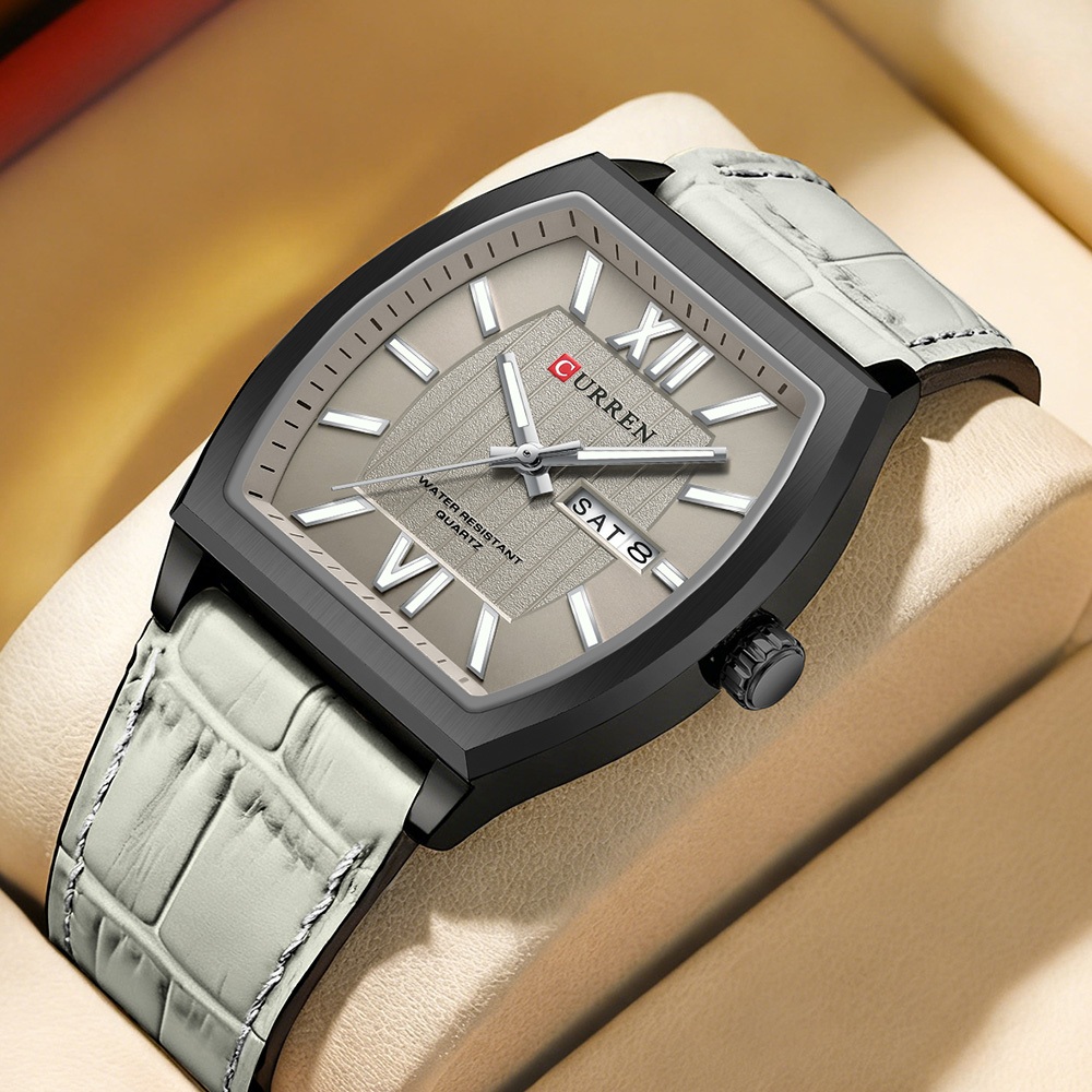 Novo Relógio Masculino CURREN Marca De Moda Minimalista Retro Casual Negócios Pulseira De Couro Mãos Luminosas Esportes