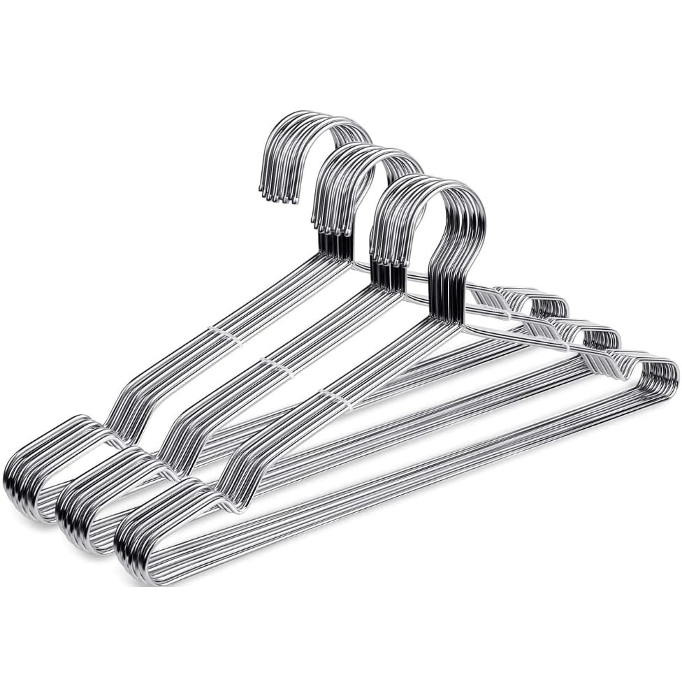 Luxuoso cabide de aço cromado Titureiro, reforço Execute, organizar a qualidade do guarda-roupa em Oferta na Shopee