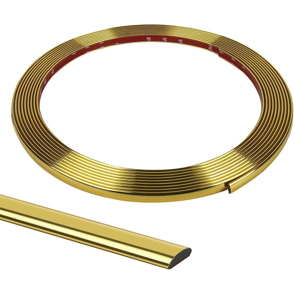 Fita metalizada para decoracao de Pvc 6mm/12mm/15mm/20mm/27mm Com Dupla face com 5 Metros em Oferta na Shopee