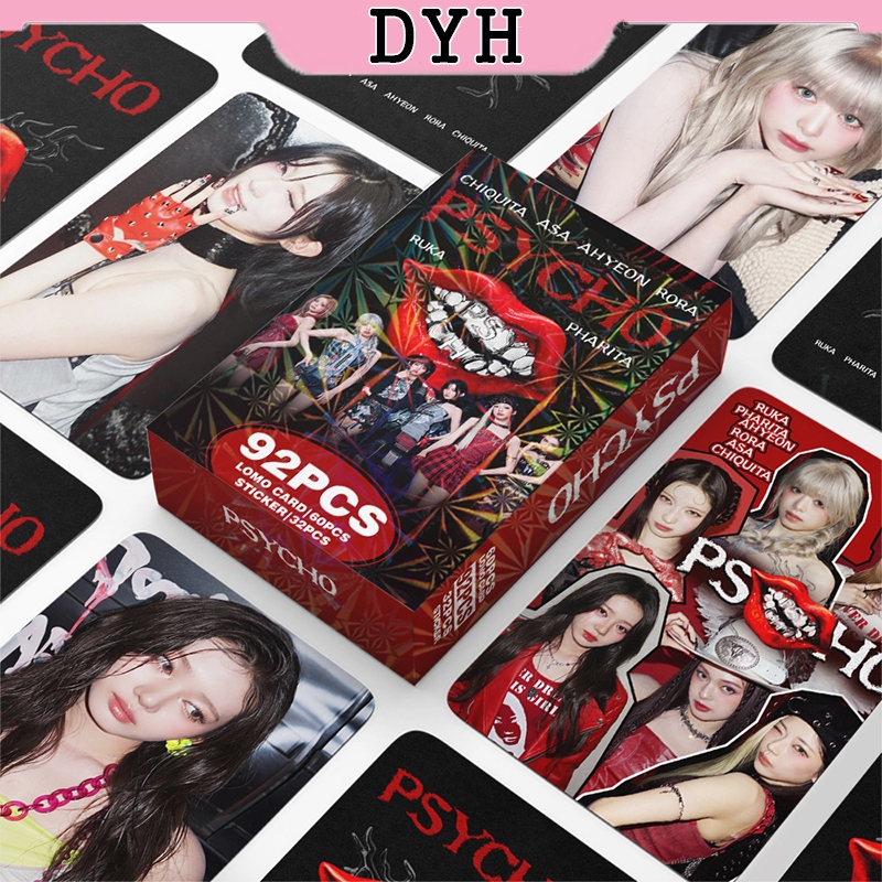 124 Pçs/Caixa BABYMONSTER Photocards PSYCHO WE GO UP HOT SAUCE Cartão LOMO Holográfico Ahyeon ASA CHIQUITA Adesivo