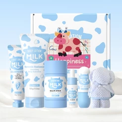 Conjunto De Presente Para Cuidados Com O Leite De Corpo Inteiro LAIKOU (Creme Os Pés + Protetor Labial + Loção Corporal