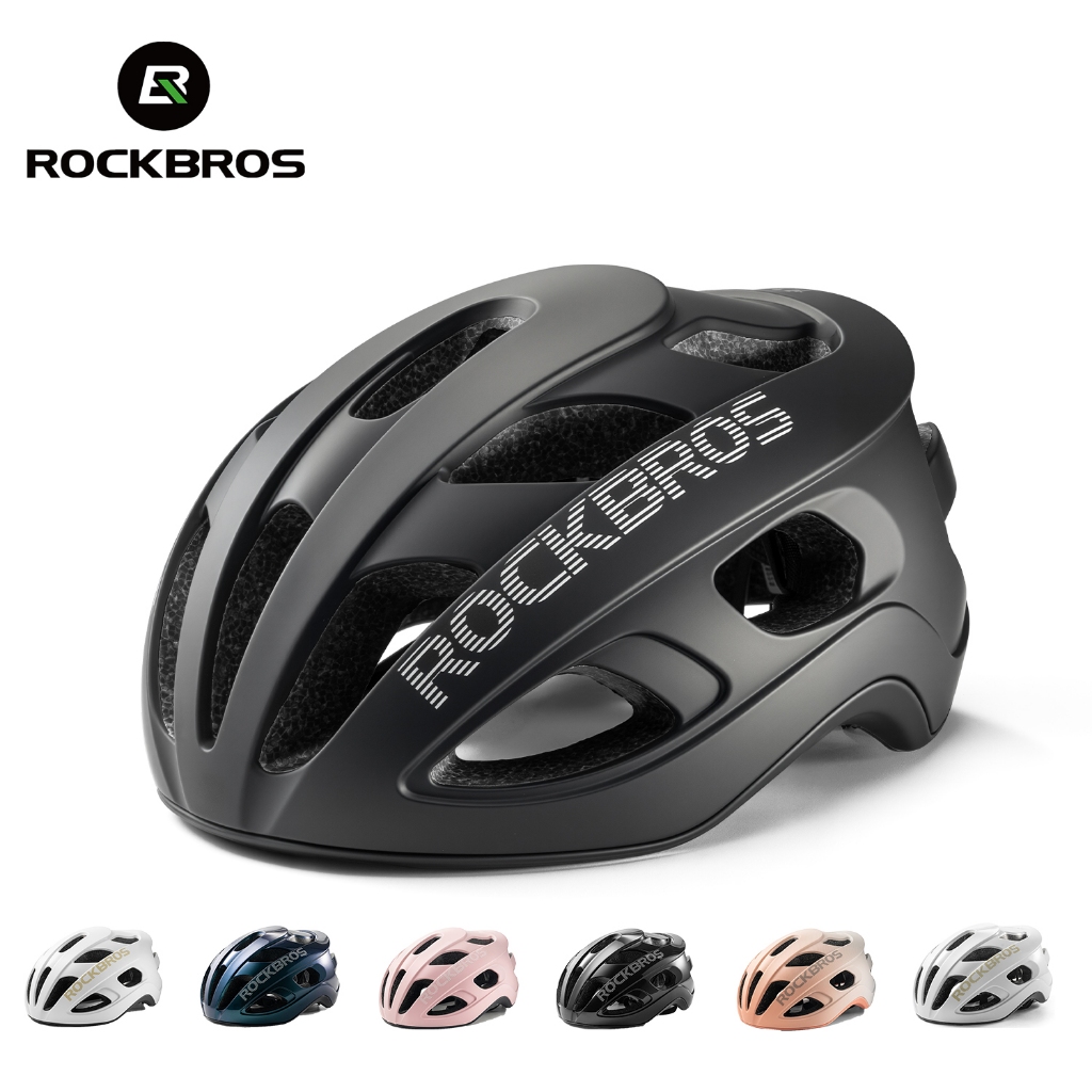 ROCKBROS Capacete De Bicicleta Leve Segurança Integrado Ajustável MTB De Estrada Respirável Ciclismo