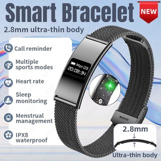 LIGE B8 Pulseira Inteligente À Prova D'água 2.88mm Corpo Ultra Fino Curvo Design Lembrete De Chamada Banda Monitor De Sa