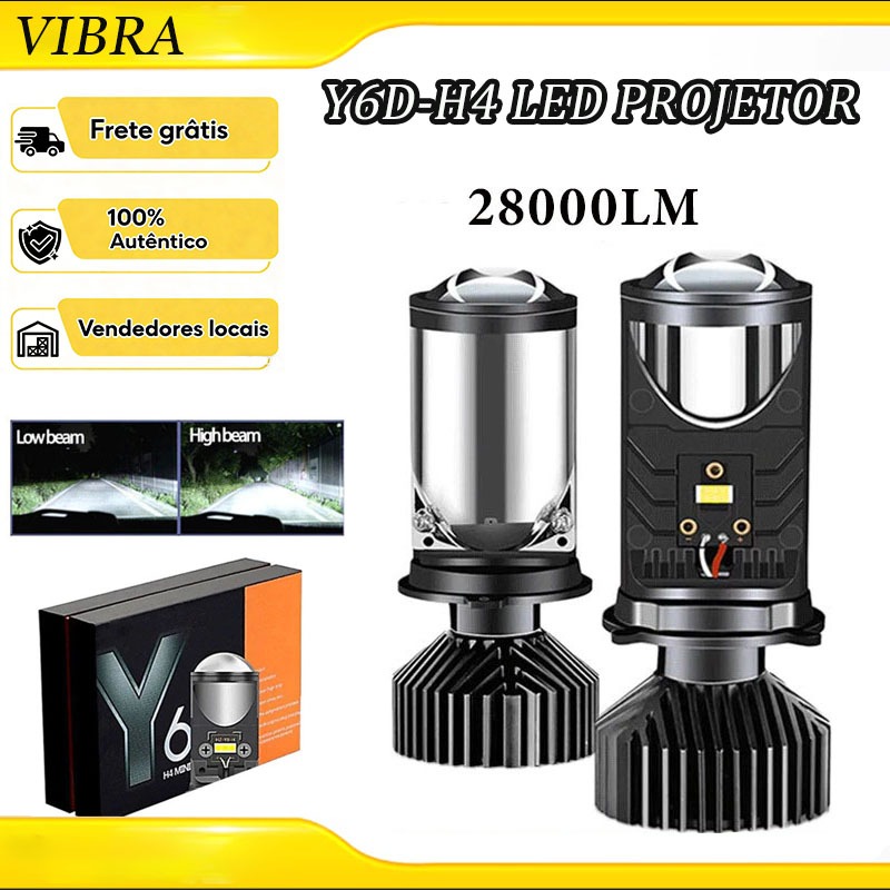 2 Pcs 24000LM Ônibus H4 LED Mini Projetor Kit De Conversão De Farol De Lente De Carro Hi/Lo em Oferta na Shopee