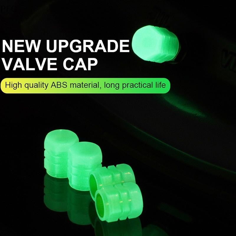 Tampa Universal luminosa da válvula de luz do carro-4pcs pacote-Material ABS à prova de poeira-adequado para carro, moto