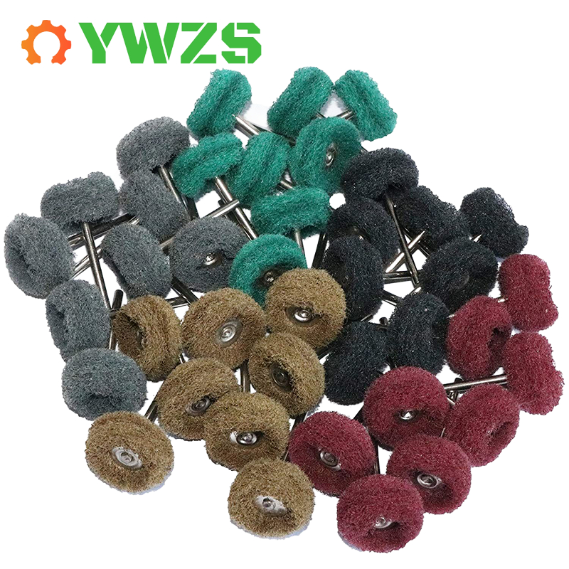Broca De Gravação Mini Cabeça De Lixa Polimento Escovas Abrasivas Roda De Metal Brocas De Moagem De Nylon Escova Rotativ