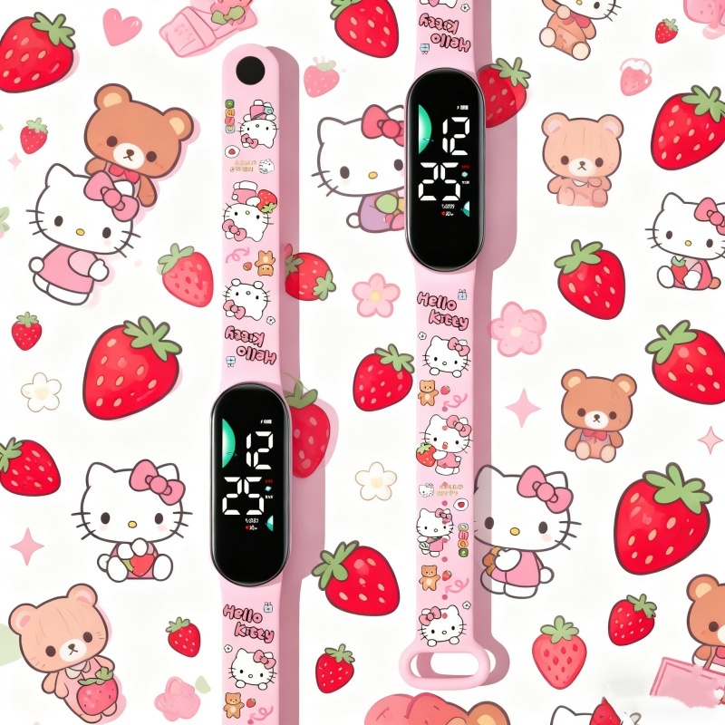 KT Relógio Kuromi LED Digital Crianças De Pulso Eletrônico À Prova D'água Meninos Meninas Presente De Aniversário E Feri em Oferta na Shopee