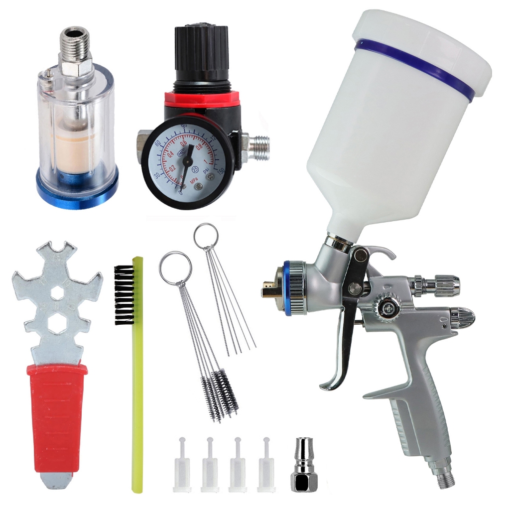 Pistola De Pintura Em Spray De Ar , 1.3mm , 600CC , HVLP , Alimentação Por Gravidade , Pulverizador De Tinta Para Parede