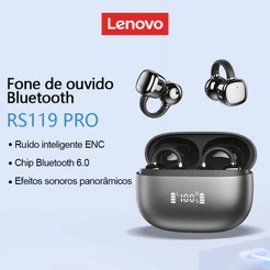 Lenovo RS119Pro Fones De Ouvido Sem Fio Bluetooth Alta Fidelidade Qualidade Som Longa Vida Útil Da Bateria Ultra Baixa L
