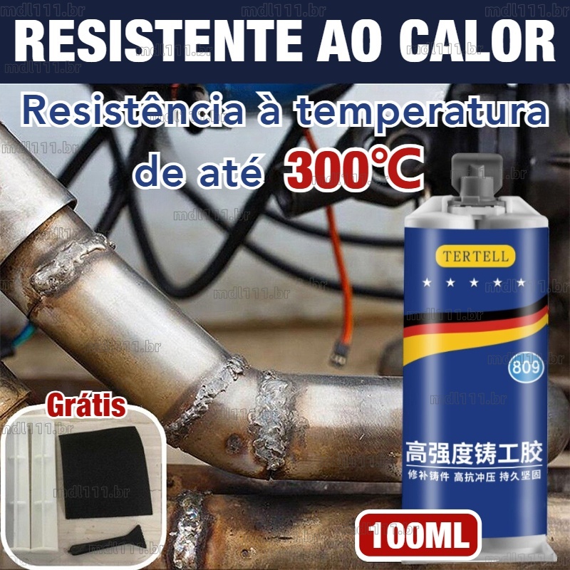 [ENTR]⚡100ML Cola Ferro De Reparo Industrial Forte Resistência Ao Calor Pasta De Metal Frio Agente De Fundição Soldagem