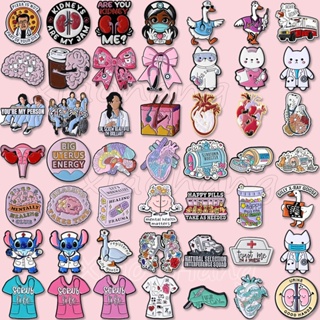 Criativo Médico Esmalte Pinos Órgão Pulmão Útero Coração Cérebro Dentes Arco Pele Broche Metal Crachá Acessórios Present em Oferta na Shopee