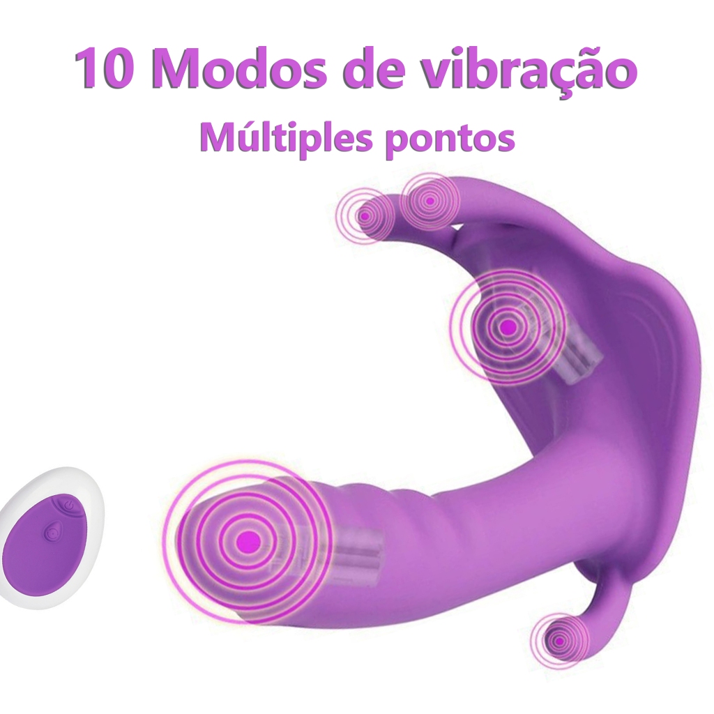 Vibrador Com Estimulador De Clitóris De Controle Remoto 3 Em 1 Ponto G
