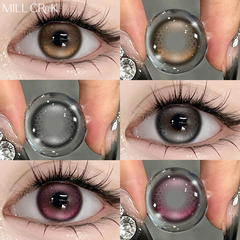 Lentes De Contato Para Miopia Mill Creek Coloridas Tamanho 14.5 Mm 2 Unidades Uso Por Um Ano