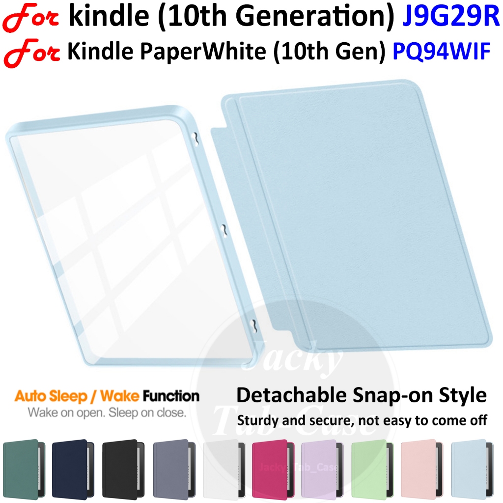 Para Kindle Paperwhite 10ª Geração 6" Caso Acrílico 2018 PQ94WIF kindle 10a 2019 J9G29R Destacável Snap-on 2in1 Capa