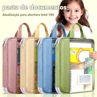 Bolsa de documentos Huajie bolsa de arquivo transparente bolsa de mão para estudantes bolsa de livros bolsa para testes em Oferta na Shopee