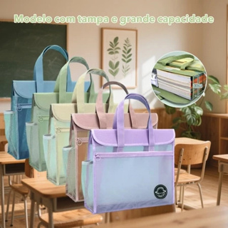 Saco De Arquivo Extra Grosso , Bolsa De Camada Dupla , Armazenamento De Malha Transparente em Oferta na Shopee