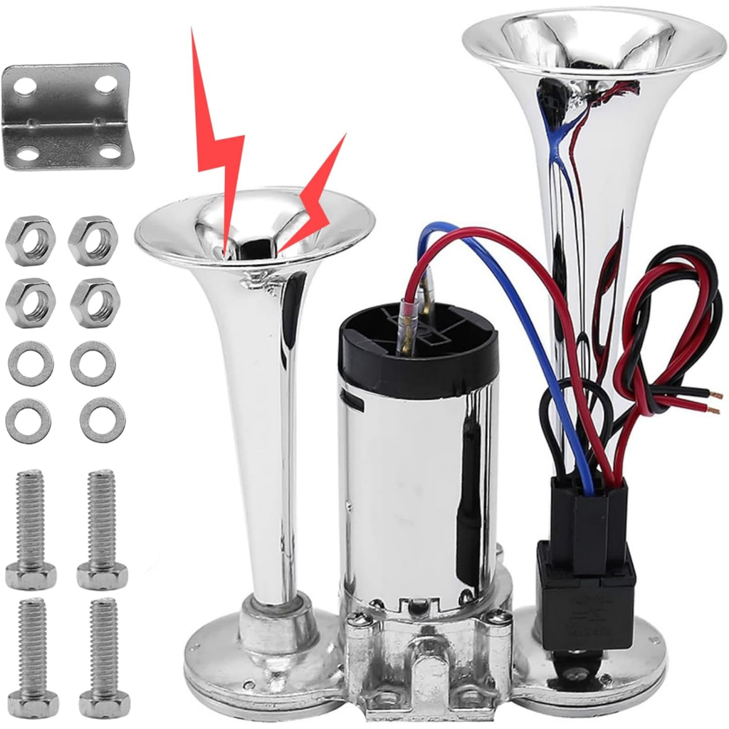 Buzina De Trem 2 cornetas 12v para carro moto van universal