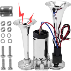 Buzina De Trem 2 cornetas 12v para carro moto van universal