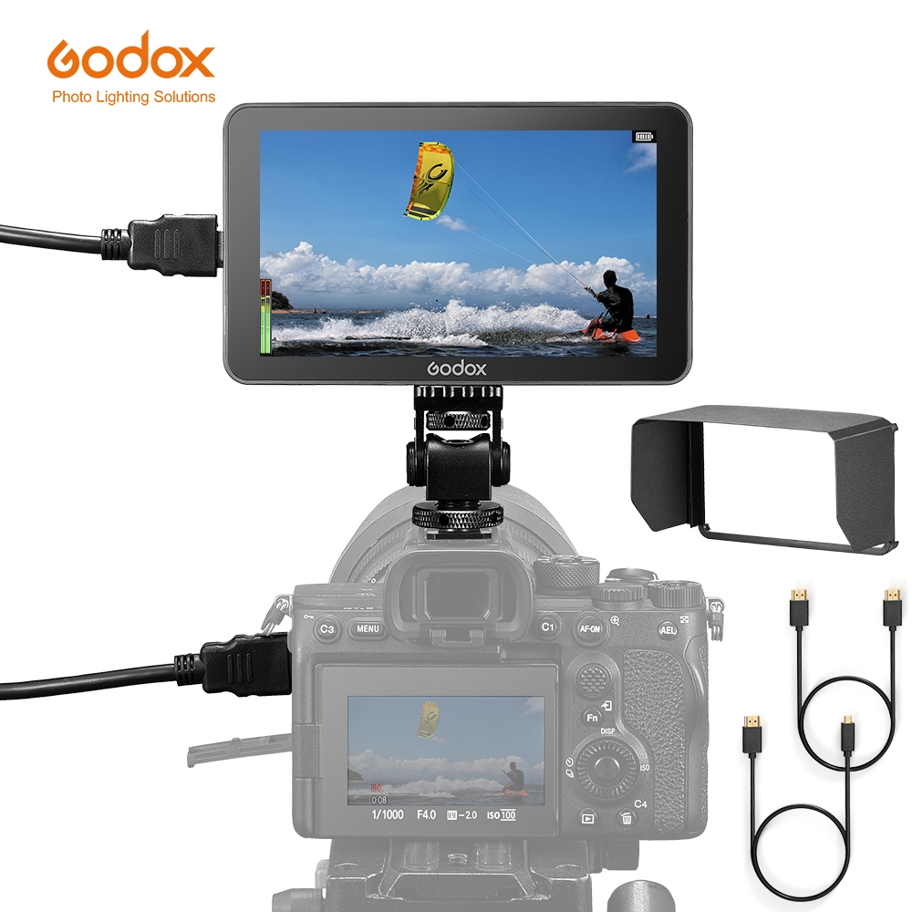 Godox GM6S 4K HDMI Monitor 5.5 Polegada DSLR 3D LUT Tela De Toque IPS FHD 1920x1
