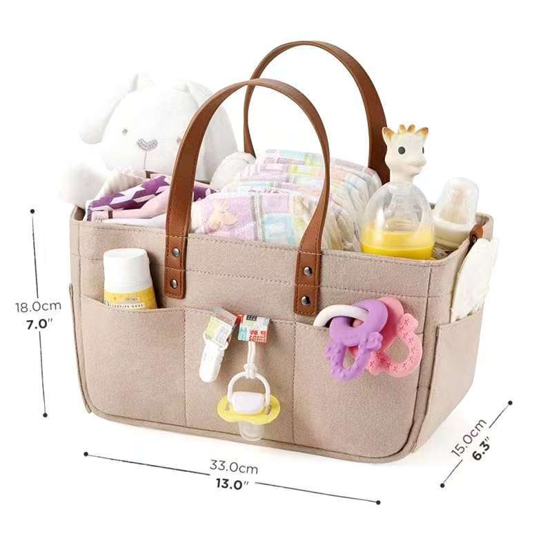 Cesta Organizadora De Feltro Para Bebês , Bolsa De Fraldas Com Alça , Tapete Troca De Crianças em Oferta na Shopee