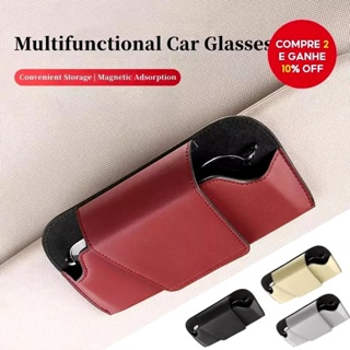 Estojo De Óculos De Sol Com Viseira Solar Automática , Porta-Bilhetes Multifuncional , Armazenamento Interno Do Carro em Oferta na Shopee