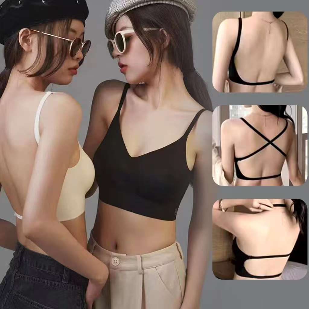 Top Feminino Multiuso para Verão, Costas Livres Sexy, Bojo Removível Várias Formas de Uso, Ajustável e Confortável em Oferta na Shopee