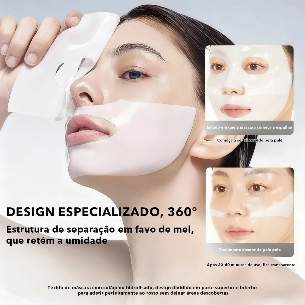 2/4/6/8pcs Máscara Profunda Real Bio-Collagen-Máscaras Faciais Hidratantes Profundas Descartáveis