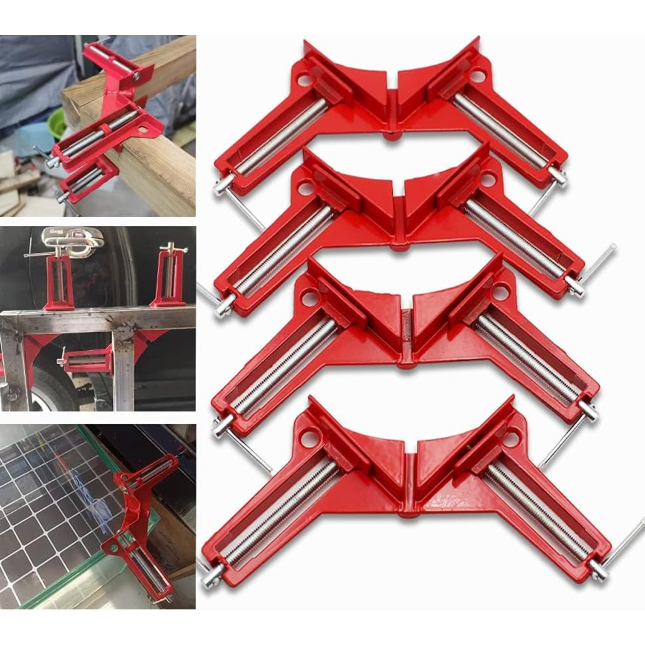 Kit 4 Grampo Sargento Angular 90° Graus - 3" Polegadas Vida
