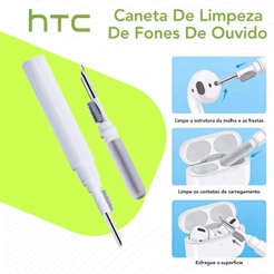 Lenovo Fone De Ouvido Fones Airpods Caneta Limpeza Em Forma Escova Metal Nib Poeira Limpador Microfibra Macia Portátil