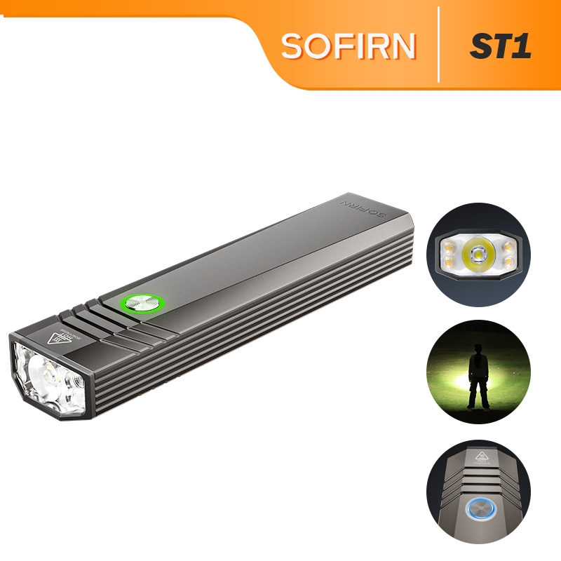 Sofirn ST1 226m Arma-Metal EDC Tocha 1500 lm Spot + Inundação IPX7 USB-C 100h