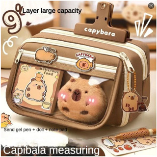 Kuromi Capivara Novo design multicamadas à prova d'água Estojo com zíper de grande capacidade em Oferta na Shopee