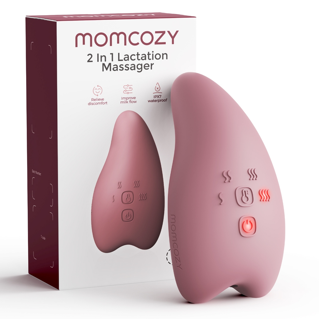 Massageador De Lactação Momcozy Warming Pro , 8 Modos De Vibração E 4 Níveis De Aquecimento , Carregamento Mais Duradour