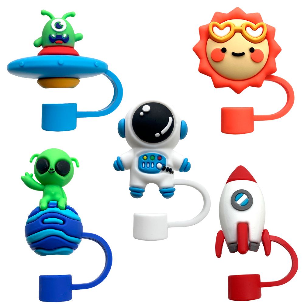 1 Pçs Tampa De Palha De Astronauta Para Copo , Topper Reutilizável De 10mm De 30 & 40 Oz , Ponta Cobre Acessórios De