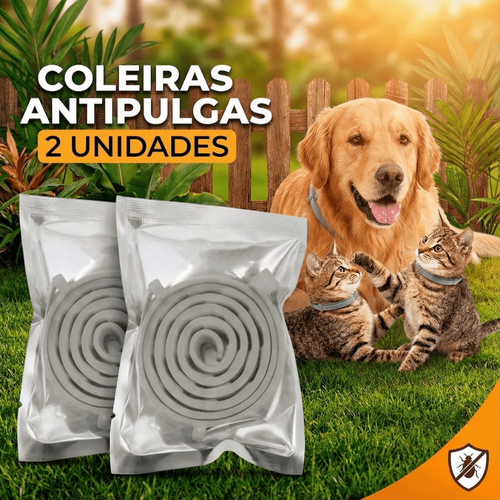Coleira Contra Pulgas E Carrapatos Com 2 Unidades Para Cães Gatos • 8 Meses De Proteção À Prova D'água Ajustável em Oferta na Shopee