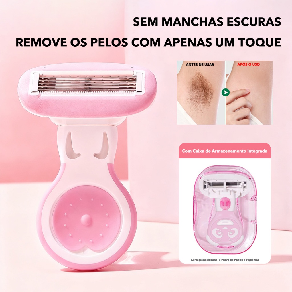 Removedor de Pelos Feminino Pernas Área Íntima Mini Removedor de Pelos Fácil de Transportar em Oferta na Shopee