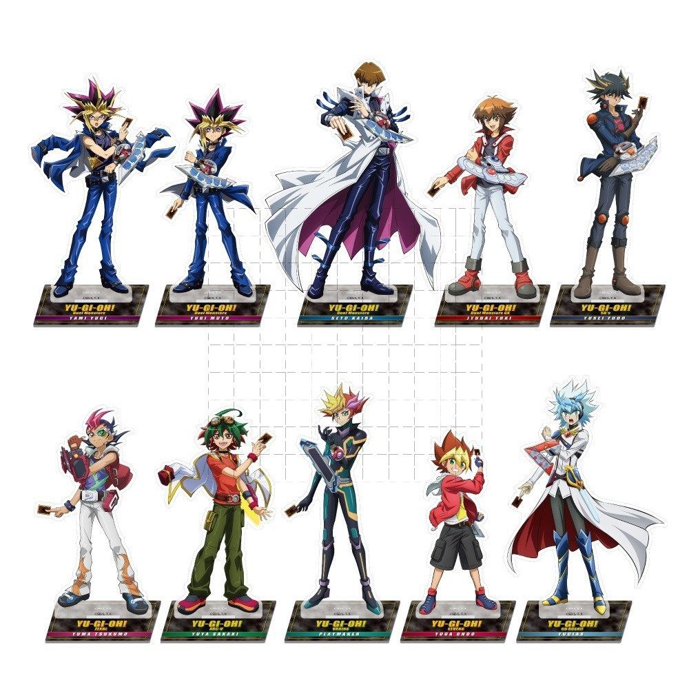 Yu-Gi-Oh ! Figura Suporte De Acrílico-Yugi Moto , Seto Kaiba , Katsuya Jonouchi Anime Personagem Standee