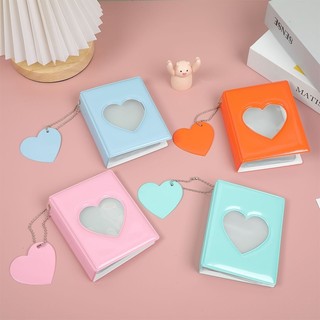 Álbum De Fotos com Capa de Coração Oco, 3 Polegadas - Para Photocards, Fotos Instax Mini e Cartões
