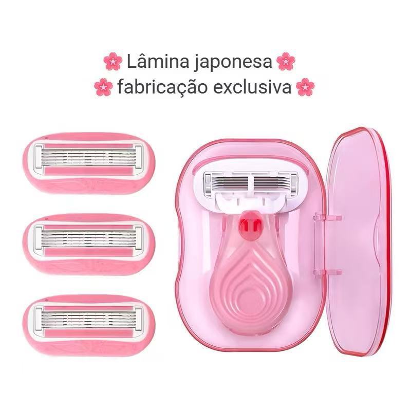 Mini Removedor De Pêlos Feminino Venus Sensitive – 3 Lâminas Revestidas De Diamante , Lubrastrip Para Deslizame