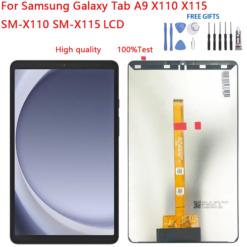 Para Samsung Galaxy Tab A9 X110 X115 SM-X110 X115 Display LCD Tela De Toque Digitador Assembléia Substituição Reparação