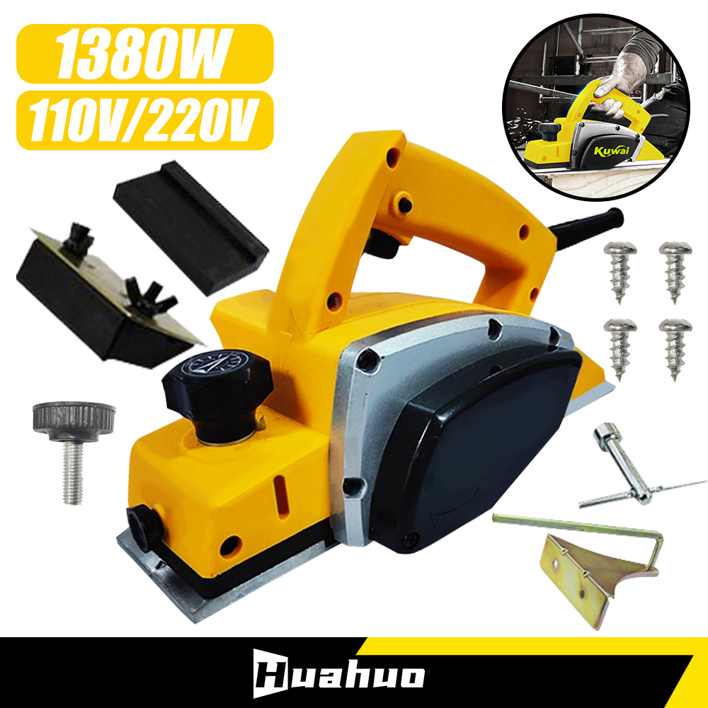 Plaina Elétrica Industrial 1380w Lâmina Dupla Profissional Similar Makita 16500 Rpm