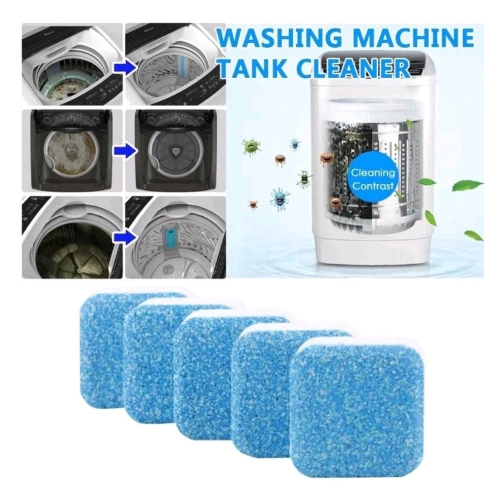 Kit 6/8/12 Limpador Pastilha de Máquina de Lavar Roupa, Comprimido Efervescente Sólido para Remover Manchas