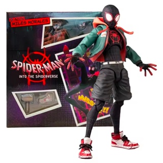 SHFiguarts Marvel Homem-Aranha Miles Morales Figura de Ação PVC Brinquedo para Meninos Presente em Oferta na Shopee