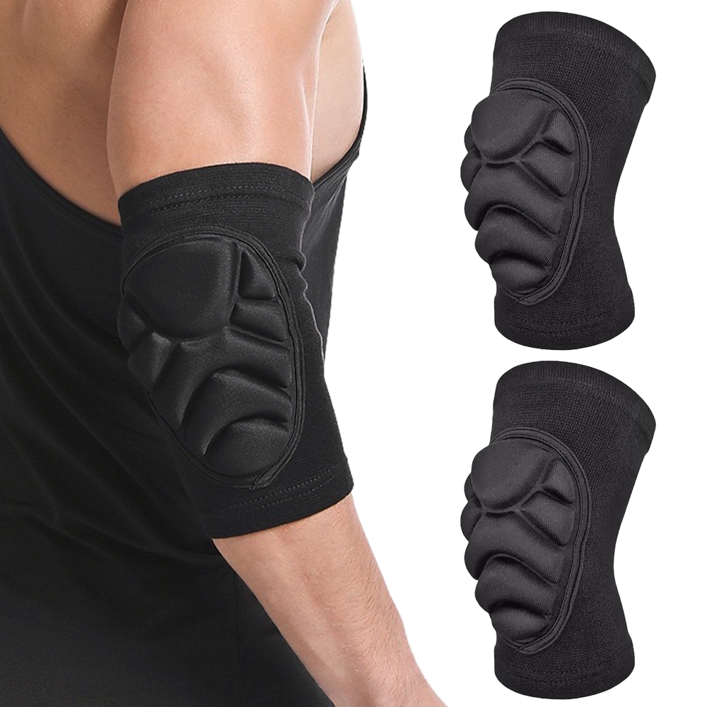 1Par Suporte de Cotovelo Elástico Equipamento de Proteção Esportiva Almofadas de Cotovelo de Malha de Esponja