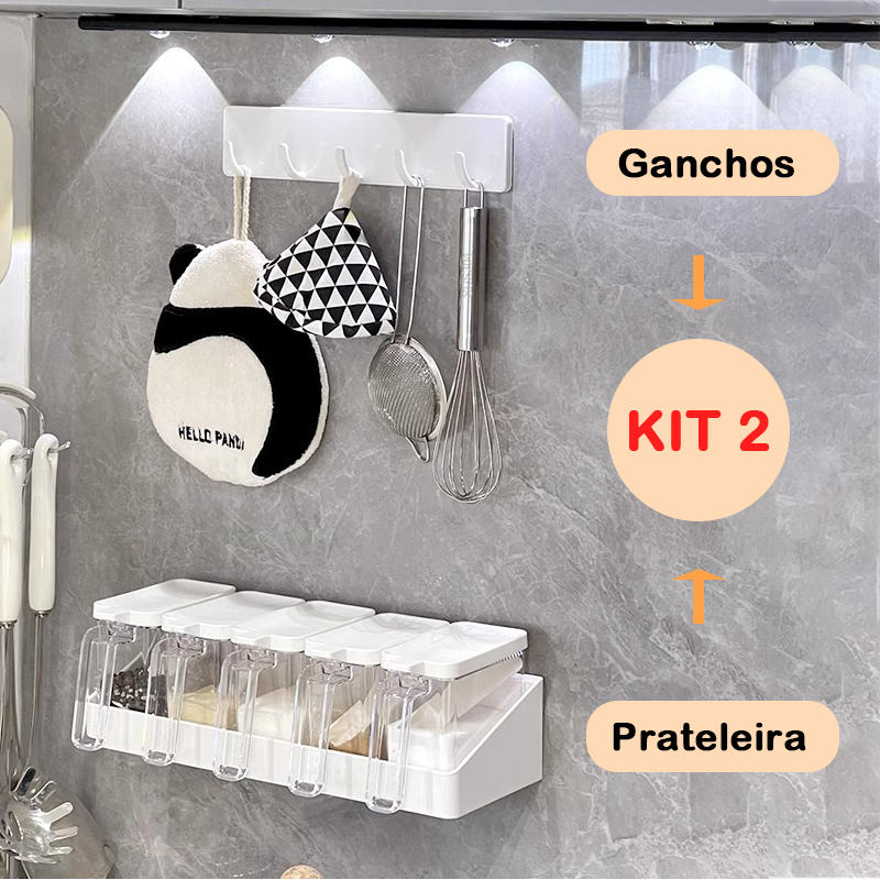 Kit 2 Prateleira Organizadora Multiuso Prateleira de Parede Para Cozinhas e Banheiros Fácil De Instalar com Adesivo em Oferta na Shopee
