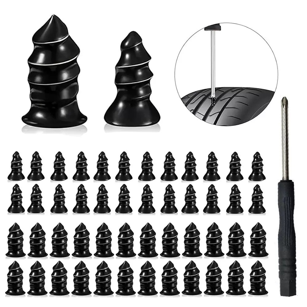 Reparação de pneus de borracha Unhas Reparação de pneus de emergência para carro/motocicleta 10 unidades/caixa