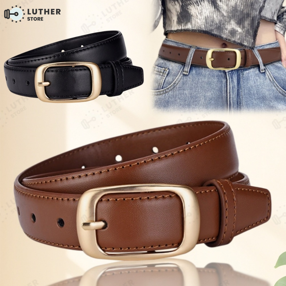 Cinto de Couro Simples - Cinto Masculino/Feminino em Preto e Marrom em Oferta na Shopee