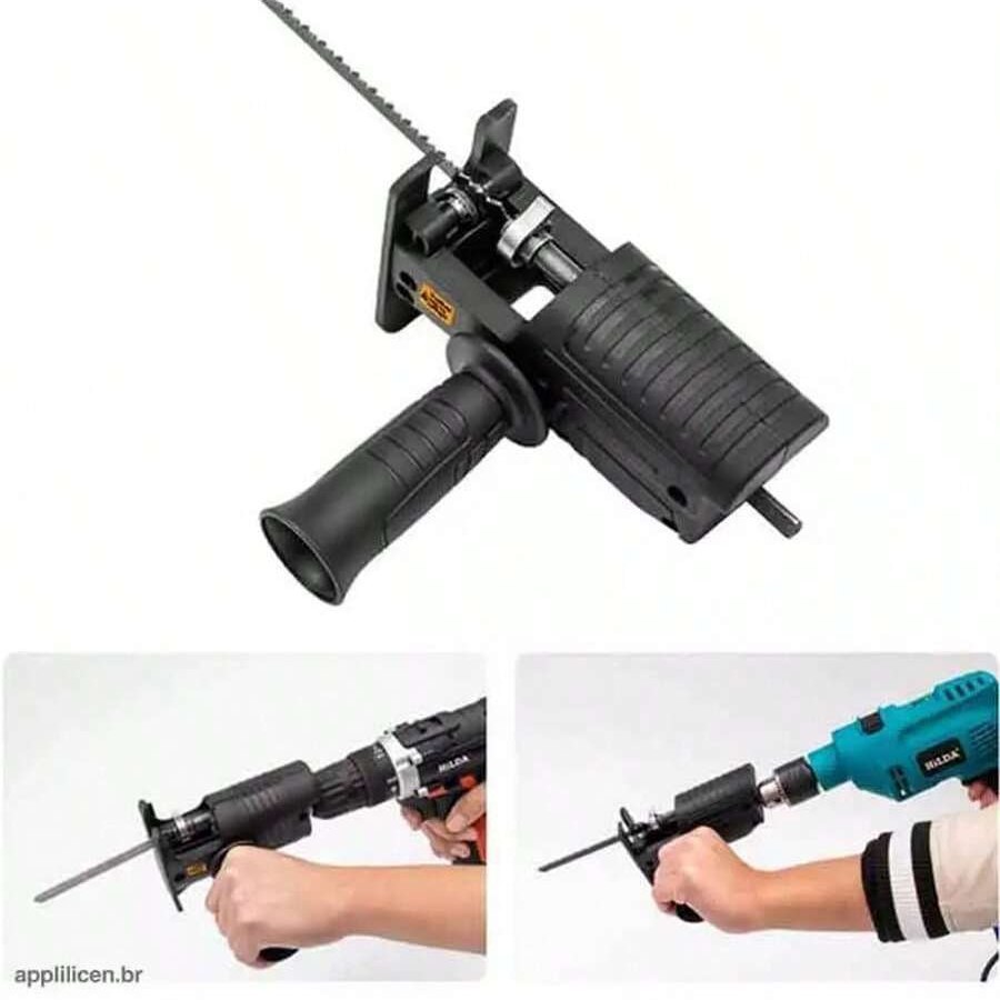 Kit Serra Adaptador de Serra Tico-Tico Elétrica para Furadeira e Parafusadeira, Ferramenta de Corte p/ Madeira em Oferta na Shopee